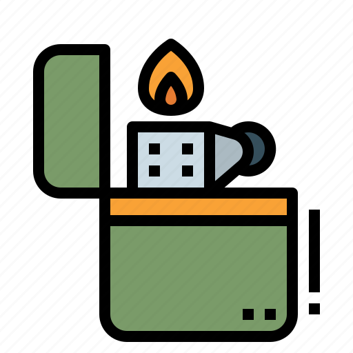 Camping, fire, flame, lighter, tool icon - Download on Iconfinder