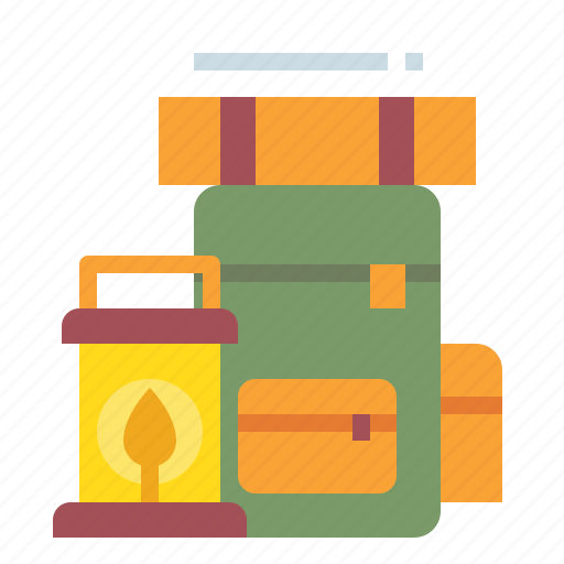 Backpack, bag, camping, lamp, lifestyle icon - Download on Iconfinder