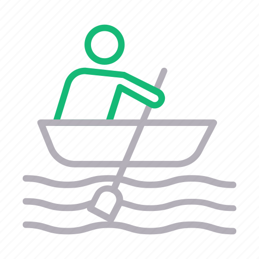 Boating, camping, canoe, paddles, sea icon - Download on Iconfinder