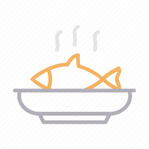 Dish, fish, hot, plate, seafood icon - Download on Iconfinder