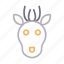 animal, christmas, face, head, reindeer 