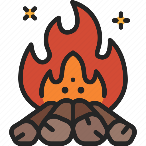 Bonfire, outdoor, campfire, fire, flame, camping, outdoors icon - Download on Iconfinder