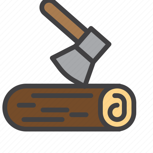 Ax, wood, firewood, log icon - Download on Iconfinder