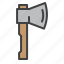 axe, ax, handle, wood 
