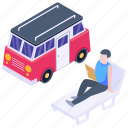 traveling camper, camping van, camping transport, motorhome, vehicle 