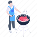 outdoor cooking, camping barbecue, cooking grill, bbq, grilled food 