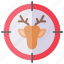 bullseye, deer, fowler, hunter, stalker, target 