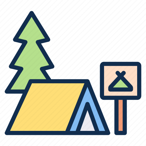 Camp, camping, site, tent, campsite, outdoor, accommodation icon - Download on Iconfinder