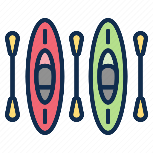 Canoe, gondola, paddle, rowboat, sampan, vacation icon - Download on Iconfinder
