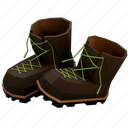 hiking boots, boots, trekking, adventure, camping, 3d, shoes