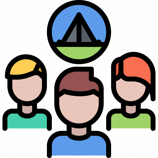 Team, people, group, tent, camping, nature icon - Download on Iconfinder