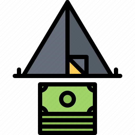 Tent, money, purchase, camping, nature icon - Download on Iconfinder