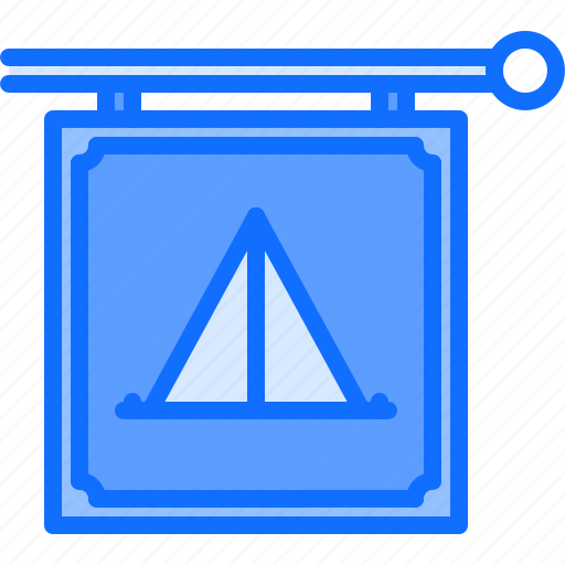 Signboard, tent, camping, nature icon - Download on Iconfinder