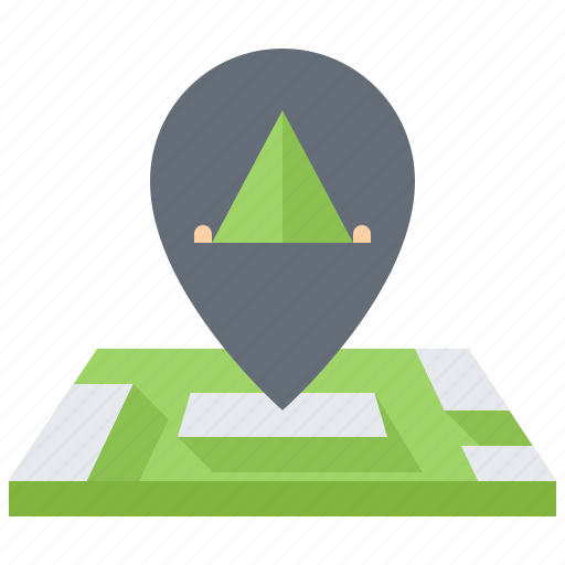 Tent, pin, location, map, camping, nature icon - Download on Iconfinder
