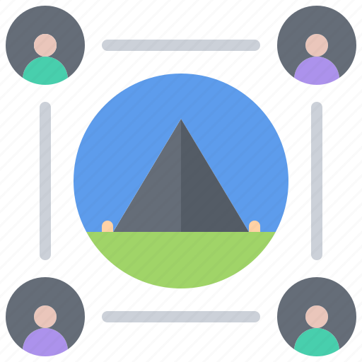 Tent, people, group, team, camping, nature icon - Download on Iconfinder