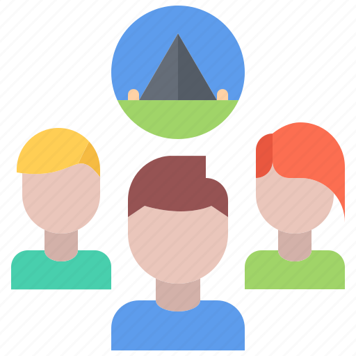Team, people, group, tent, camping, nature icon - Download on Iconfinder