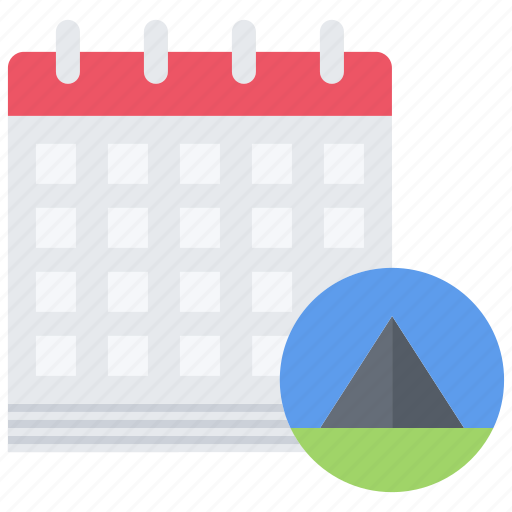 Calendar, date, tent, camping, nature icon - Download on Iconfinder