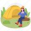 women, camping, tent, outdoor, travel, camp, female, adventure, holiday 
