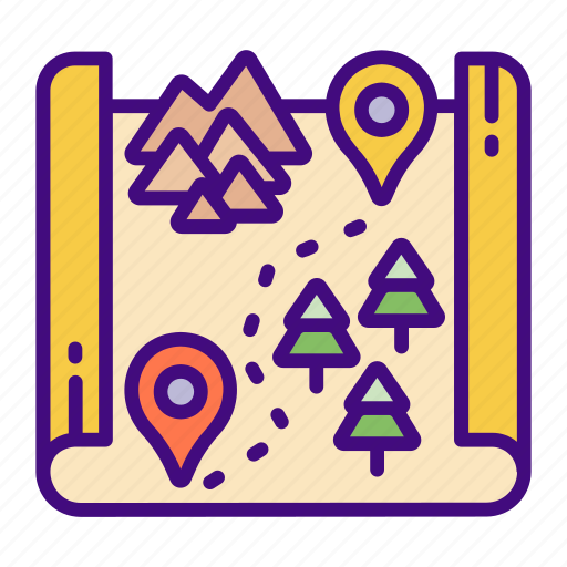 Map, adventure, camping, explore, navigation icon - Download on Iconfinder