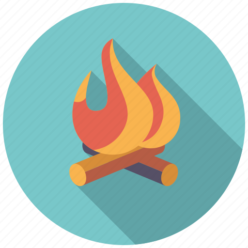 Camp fire, camping, fire, flame, log, log fire, outdoors icon - Download on Iconfinder