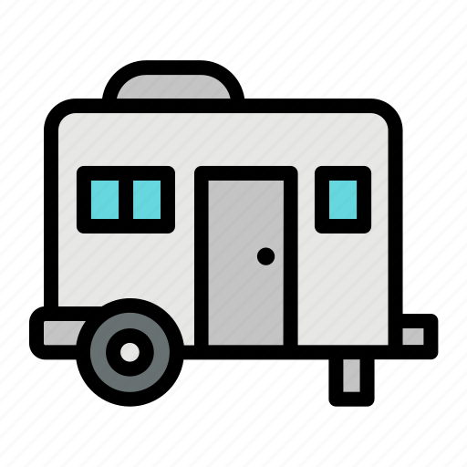 Camper, trailer, camping, hippie icon - Download on Iconfinder