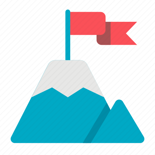 Mountain, hiking, goal, adventure icon - Download on Iconfinder