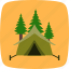 forest, trees, camping 