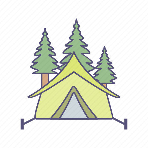 Forest, tent, trees icon - Download on Iconfinder