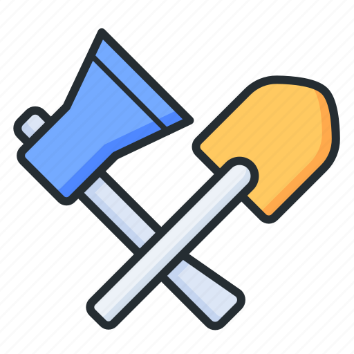 Tools, shovel, ax, set icon - Download on Iconfinder
