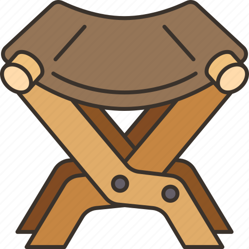 Camping, stool, portable, outdoor, seating icon - Download on Iconfinder