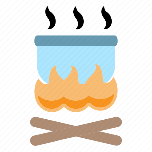 Boiling, bonfire, camping, fire icon - Download on Iconfinder