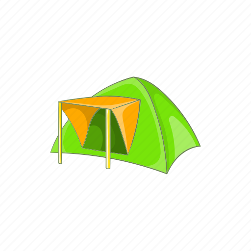 Adventure, cartoon, dome, green, tent, tourist, travel icon - Download on Iconfinder