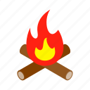 background, bonfire, burn, campfire, energy, fire, isometric