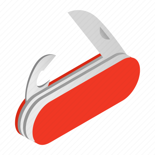 Isoled, isometric, knife, penknife, pocket, steel, travel icon - Download on Iconfinder