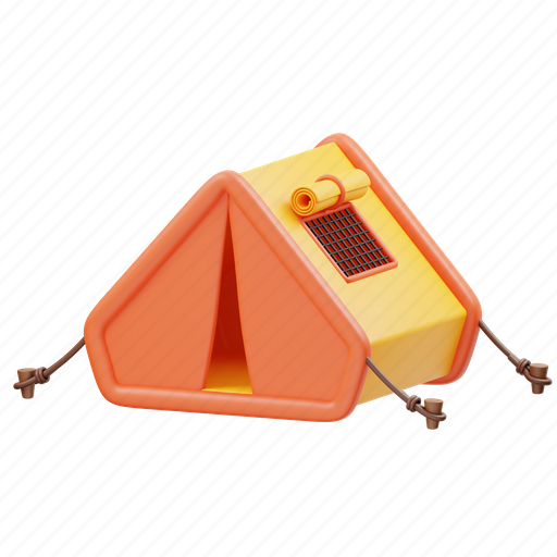 Tent, camp, camping, outdoor, holiday, adventure, vacation 3D illustration - Download on Iconfinder