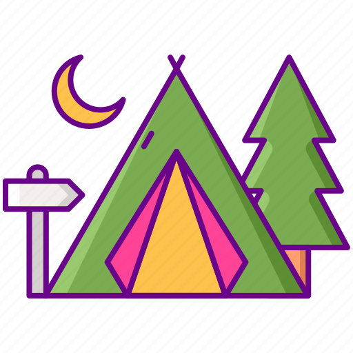 Campsite, camping, travel, camp, tent icon - Download on Iconfinder