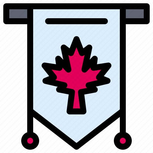 Canada, flag, leaf, sign, tag icon - Download on Iconfinder