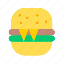 burger, cheeseburger, fast, food, meal