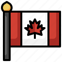 flag, maple, canada, nation, country