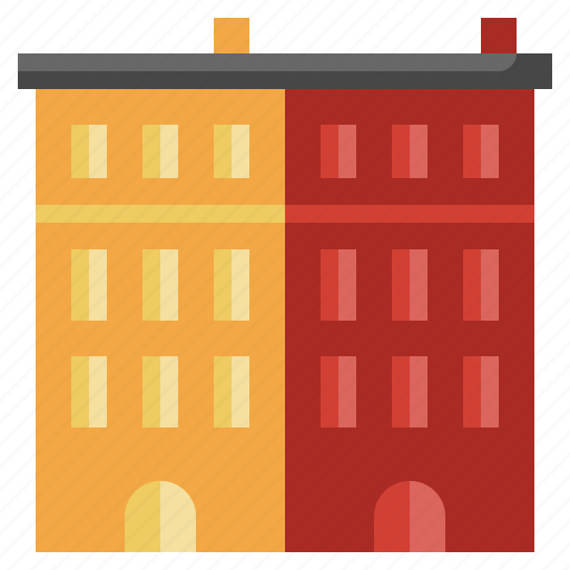 Flats, colourful, building, city, and, cultures, architecture icon - Download on Iconfinder