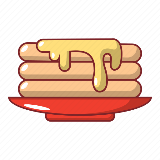 Breakfast, cartoon, delicious, hot, object, pancakes, stack icon - Download on Iconfinder