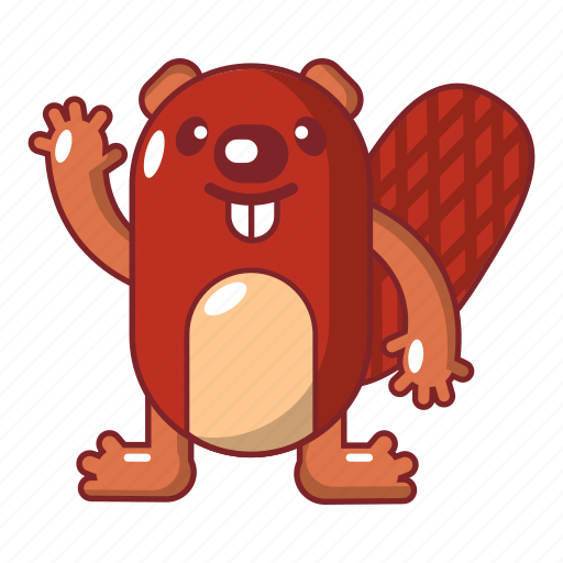 Animal, beaver, cartoon, cheerful, cute, mammal, object icon - Download on Iconfinder