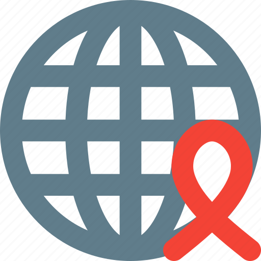 Globe, ribbon, world, cancer icon - Download on Iconfinder