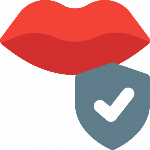 Lips, protection, shield, safety icon - Download on Iconfinder