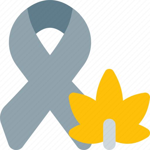 Ribbon, cannabis, drug, cancer icon - Download on Iconfinder