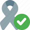 ribbon, cancer, tick mark, campaign