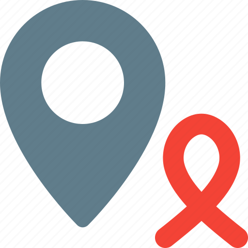 Ribbon, location, cancer, pointer icon - Download on Iconfinder