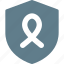 ribbon, shield, security, cancer 