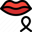 lips, ribbon, cancer, mouth