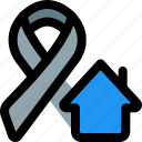 ribbon, home, isolate, cancer